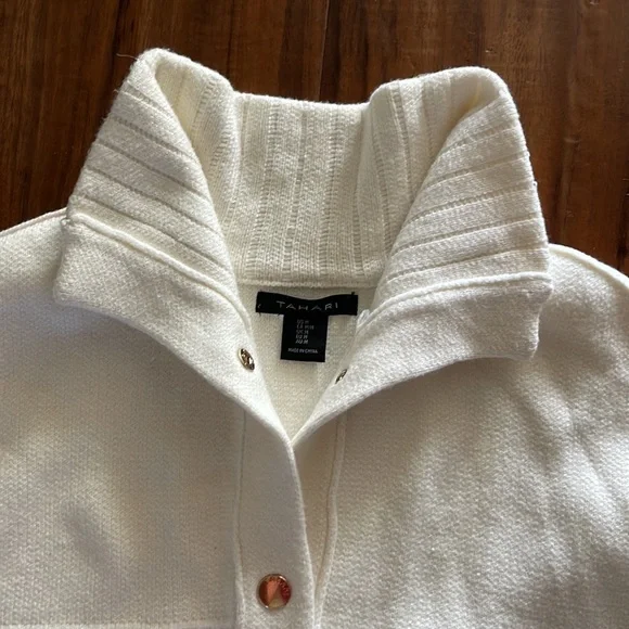 New Elie Tahari white High Neck Blazer, jacket, coat - Picture 3 of 14